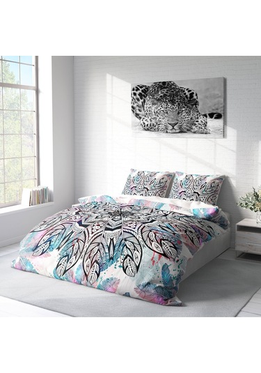 Monohome Ethnic Mandala2 3D Pamuk Saten Çift Kişilik Nevresim Tak