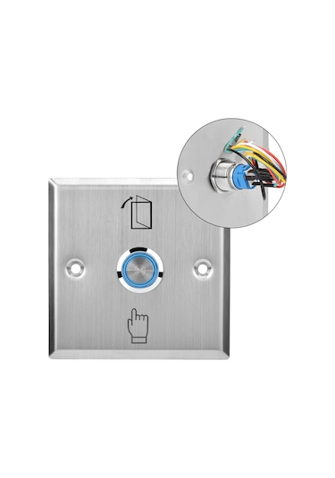 Tenfowee Stahl Kapı Erişim Kontrolü Anahtarı - Işıklandırılmış, Dayanıklı, Basılabilir Çıkış Tuşu Mc102d