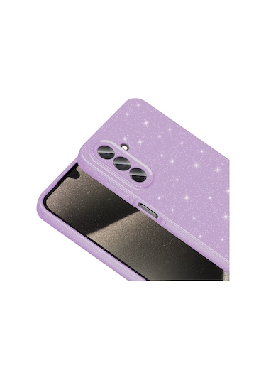 Mobilefix Galaxy Uyumlu A26 Kılıf Kamera Korumalı Simli Lüks Koton Kapak - Açık Pembe AÇIK PEMBE