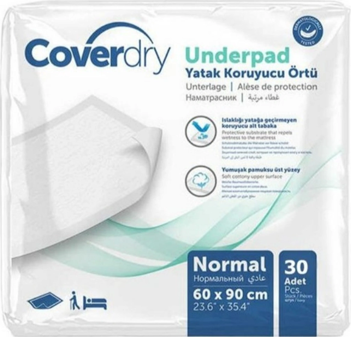 Coverdry Underpad Yatak Koruyucu Örtü 30 Ped 60x90