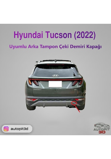 Hyundai Tucson 2022 Uyumlu Arka Tampon Çeki Demiri Kapağı