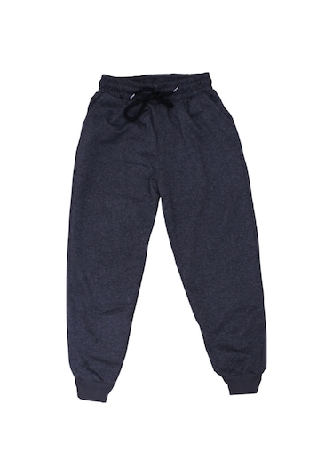 Erkek Çocuk 5'li Beli Lastikli Düz Eşofman Altı Siyah