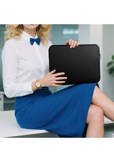 Ebitda 15.6 Dizüstü Bilgisayar Kılıfı, Yumuşak Kılıf, Evrak Çantası, Seyahat Taşıma Çantası, Siyah Siyah