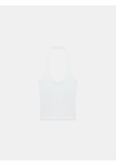Dilvin 21052 Halter Yaka Top-ekru Ekru