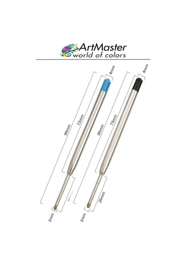 Tükenmez Kalem Yedeği Mavi 5 Adet Metal Tükenmez Kalem İçi Mavi Yedek Tükenmez Ofis Jel Kalem İçi Kalem İçi Okul Mavi