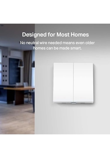 Tapo S220 Akıllı Işık Anahtarı, 2-Düğme 1-Yol