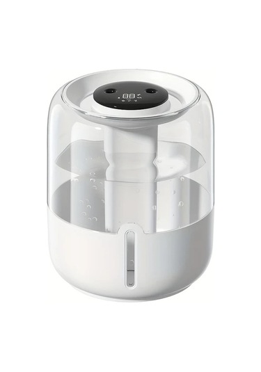 Motion003 Beyaz 1 Adet Büyük Kapasiteli Usb Çift Püskürtmeli Hava Nemlendirici Tüm Mevsimler İçin İki Renk Seçenekli