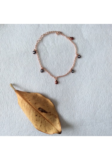 Nazar Boncuklu Halhal Roz Renk Çok Renkli