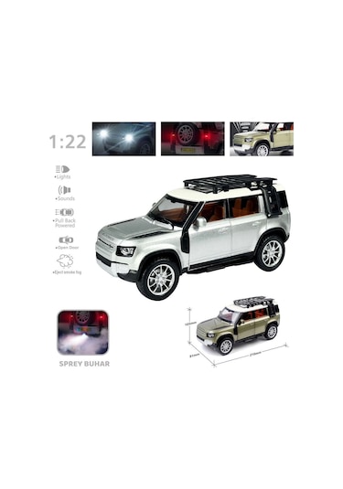 Hcl-510a Çek Bırak 1:22 Sesli Ve Işıklı Buharlı Df Metal Jeep Çok Renkli