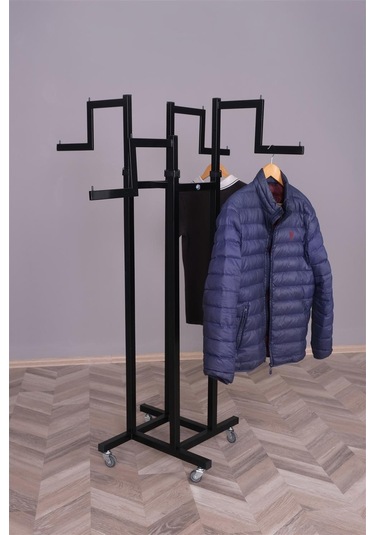 Z Kollu Siyah Ahtapot Elbise Askılığı Renkli