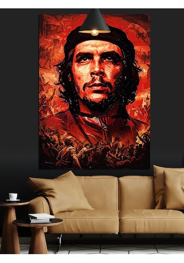 Che Guevara Ünlü Portresi Dekoratif Kanvas - Mdf Ahşap Tablo