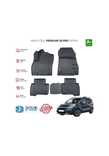 Fiorino Araca Özel 3d Paspas 2023 2024 2025 2026