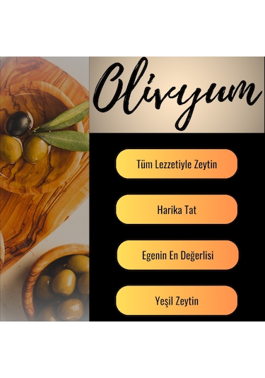 Olivyum Yeşil Zeytin Cam 500 ML