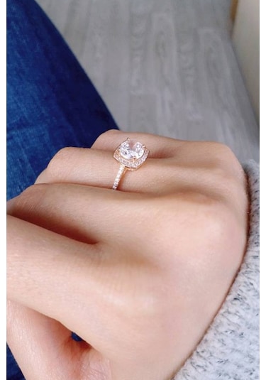 Tektaş Beyaz Altın Modern Kare Baget Tarz