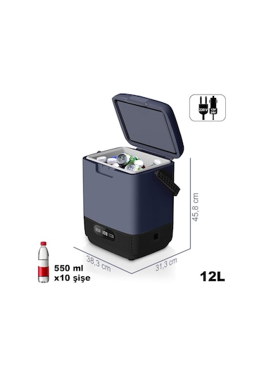 Coolist Clk12 12/24volt/ 220volt 12 Litre Taşınabilir Kompresörlü Oto Buzdolabı