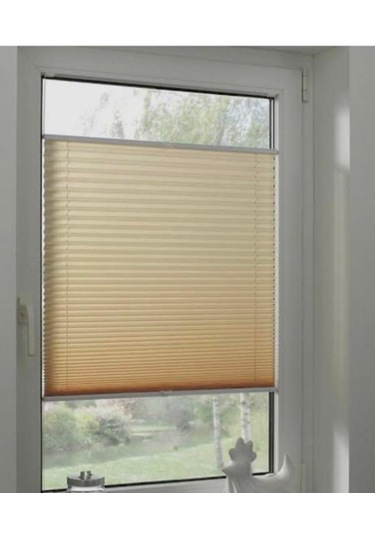 Karamel Plise Perde - Cam Balkon Ve Pimapen Uyumlu Kancalı Veya Vidalı Montaj