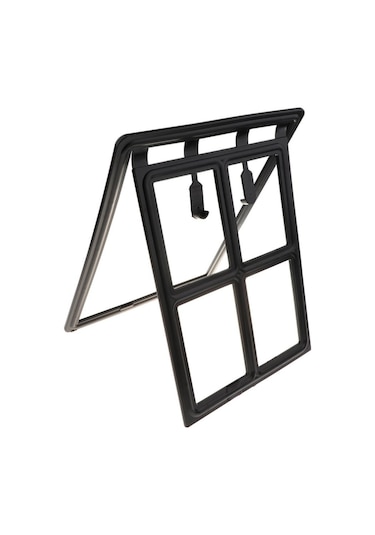 Homyl 2 Yollu Plastik Ekran Kapı Pet Köpek Kedi Veranda Siyah-l