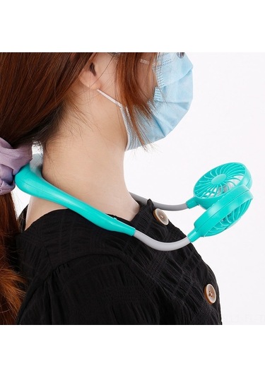 Pazly Boyun Bağlı Mini Fan Pembe - 3 Hız - Renkli Işık - Usb Şarjlı Kullanışlı