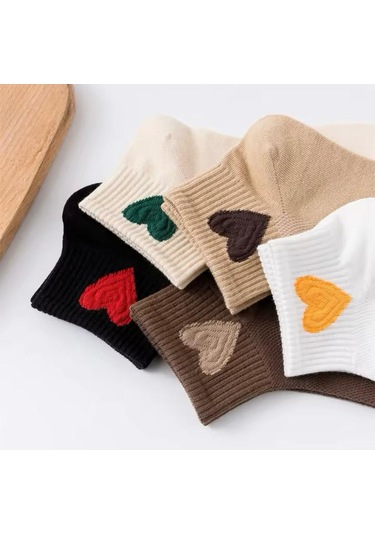 Kalpli Patik Bilek Çorap Seti 5'li Çok Renkli