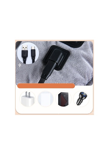 45 X 45 X 5 Cm Usb Kış Isıtma Koltuk Minderi Isıtıcı Siyah