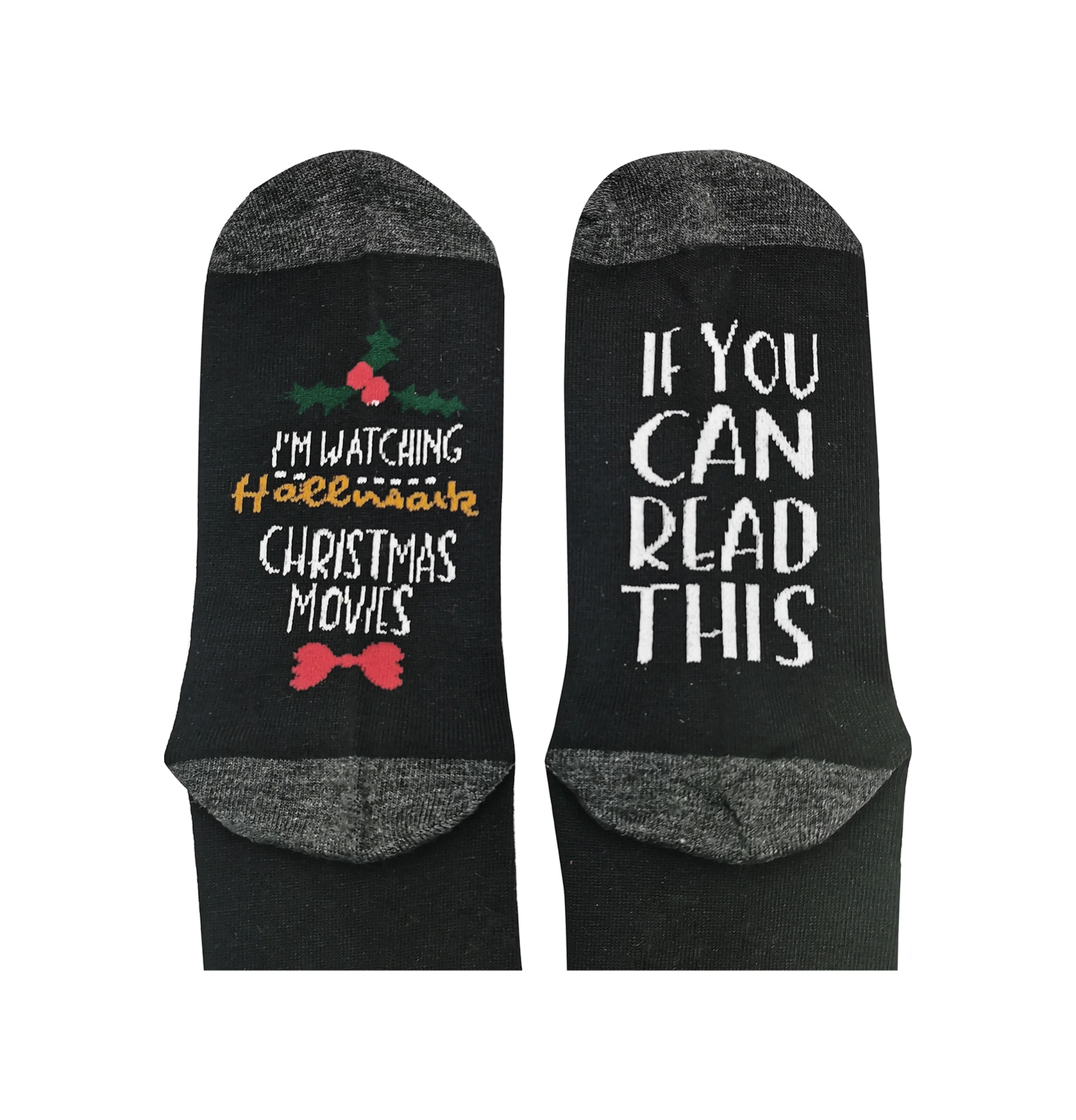 Lemestar Erkek Kadın Kullanıma Uygun Pamuklu Noel Çorapları - Soluk, Ter Emici Ve Dayanıklı - Siyah Tek Çift Siyah