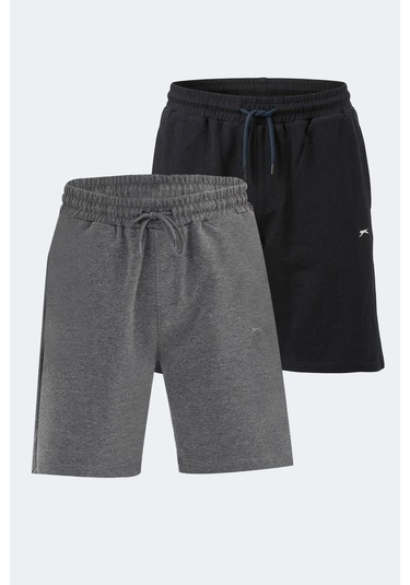 Slazenger Kallıe 2 Li Set Erkek Şort Lacivert - Koyu Gri