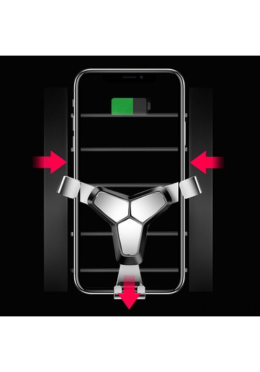 Springsun Alüminyum Metal Arabalar İçin Telefon Tutucu, Y Şekilli, 360 Derece Döner, Hava Çıkışlı, Güçlü Tutma, Siyah/gümüş/altın Renk Seçeneği GÜMÜŞ