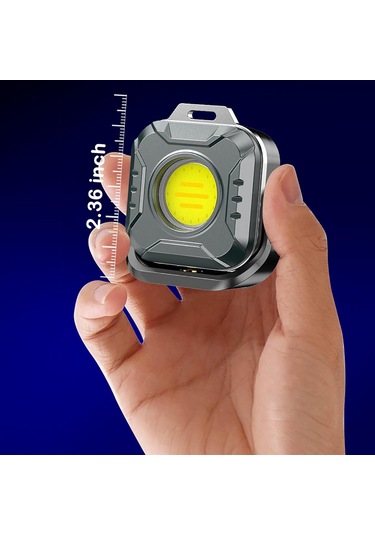 Ranyeek 2'li Paket Mini Cob Çalışma Lambası - Taşınabilir, Mıknatıslı Taban, Su Geçirmez, 1200mah Pil, 4 Seviye Led Gösterge, Renk Sıcaklığı Ayarlama Çok Renkli