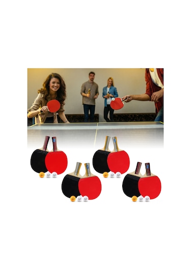 Ranyeek Tenis Topu Raketi Seti: 2 Adet Raket Uzun/kısa Sap Seçenekli , 3 Top Ve Çanta - Doğal Çam Ahşap, Yüksek Esneklik, Tüm Yaş Grupları İçin Egzersiz Ve Antreman