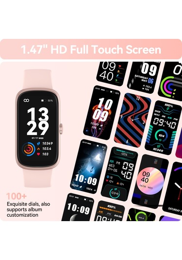 Geeroyoo JZR-GY Ip68 Nabız Uyku Takipçi Adım Kalori Sayacı Ve Spor Pembe Akıllı Saat (İthalatçı Garantili)