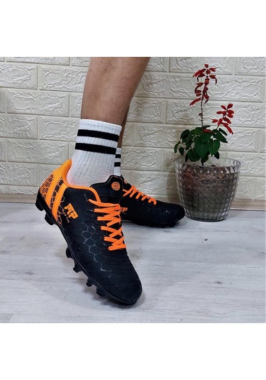M.p 1357 Siyah-turunucu Krampon Çimsaha Futbol Ayakkabı 001