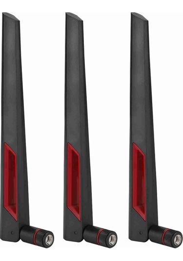 Mufunye 3 Adet 2.4g/5.8g Çift Bant 8dbi Yüksek Kazanç Rp-sma Omni Anten - Asus Rt-ac68u, Rt-ac88u, Ac66u, Ac3200 Ve Wifi Kartları İçin