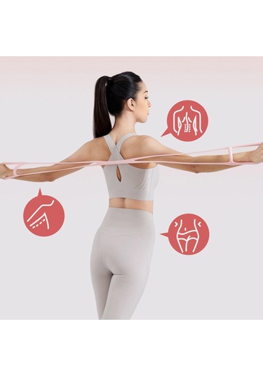 Homyl Şekil 8 Direnç Bandı Germe Gergisi Kadınlar Erkekler Ev Pembe