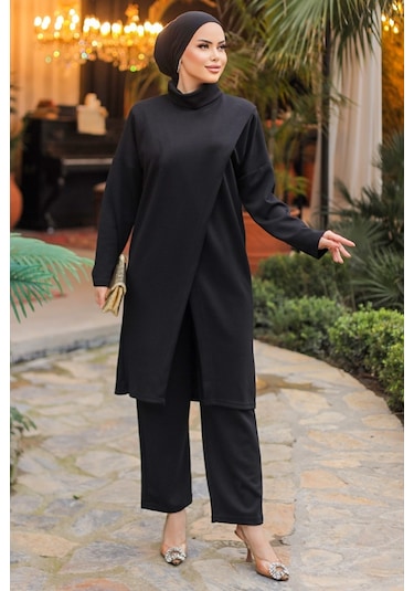 Asimetrik Kesim Takım 791 - Siyah