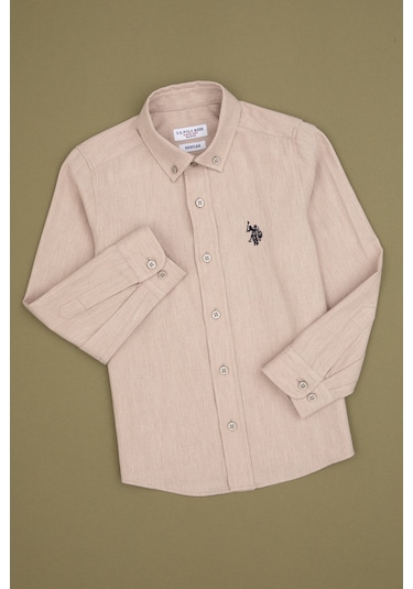 U.s. Polo Assn. Erkek Çocuk Bej Gömlek Basic 50316769-vr011 Bej