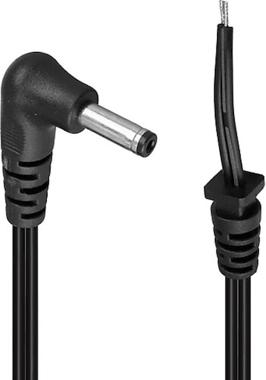 Weko Yerli Üretim Notebook Adaptörü 1.5 Metre L Tip Jacklı Siyah Dc Kablo 3.5x1.35 4324 1,5 Metre
