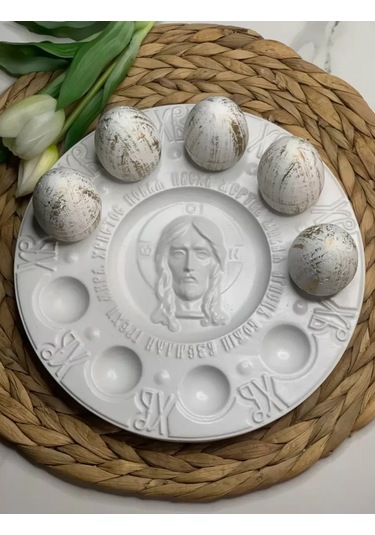 Green House İsa Yüzüyle Paskalya Yumurta Standı 317511813 Beyaz