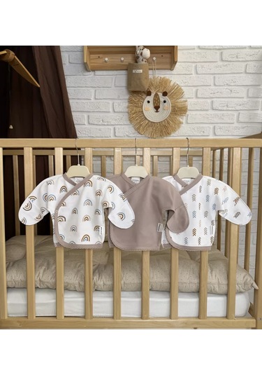Rokakıds Yenidoğanlar İçin 3 Adet Zıbın 233186592 Beyaz