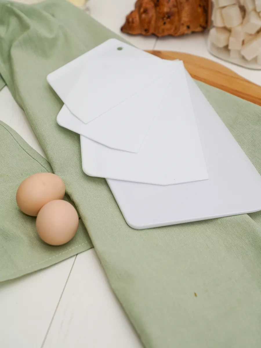 Topichome Hamur İçin Plastik Pasta Spatulası 19 Cm 47426610 Beyaz