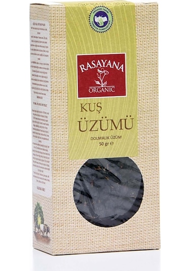 Rasayana Organik Dolmalık Kuş Üzümü 50 G