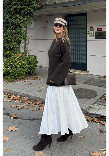 Kahverengi Çift Cepli Hırka - 04622 Kahverengi