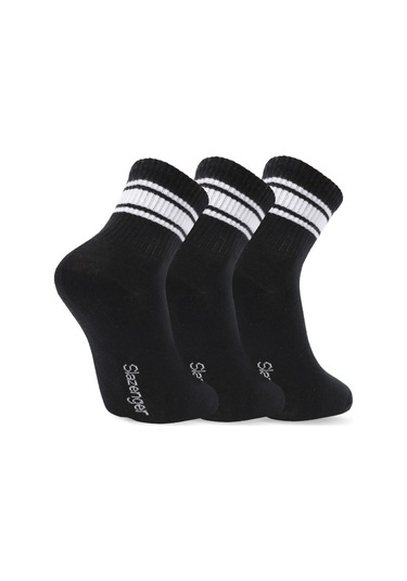 Slazenger Jelly 3 Lü Erkek Siyah Çorap Siyah