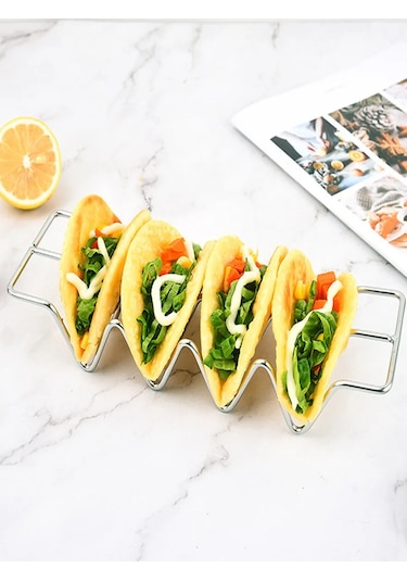 Lunext Taco Ve Hot Dog İçin Stand Daliği Tutucu 447331171 Gümüş