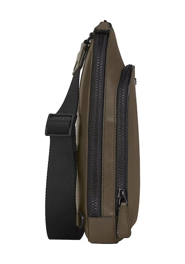Montblanc Extreme Deri Orta Boy Vücut Çantası 221602 Haki