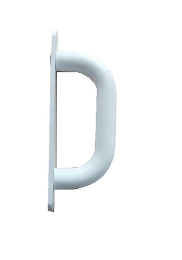 Beyaz Ve Gri Alüminyum Kapı Aynalı D Kol Çekme Kapı Kolu Naturel