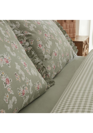 Karaca Home Carlo %100 Pamuk Tek Kişilik Nevresim Takımı Adaçayı
