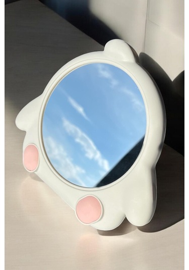 Caş Dekorasyon Beyaz Renk Penguen Model Masa Aynası Beyaz