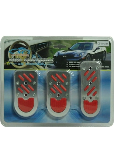 Pedal Seti Krom Kırmızı Manuel Vites Araç Geçmeli (260232777)
