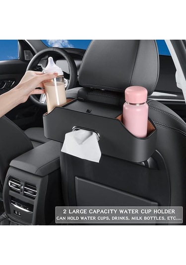 Xiyyadms Araç Koltuk Düzenleyici: Telefon Tutucu, Bardak Yuvası, Mendil Kutusu İle Çok Fonksiyonlu Araç Depolama Çözümü