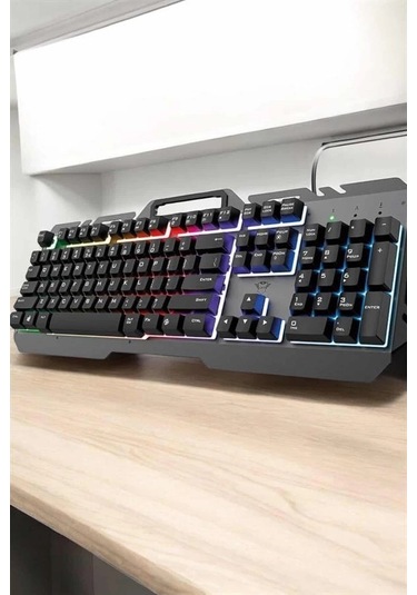 Mey Najmaddin Q Klavye Rgb Işıklı Klavye Ve Mouse Seti Kablolu Mouse liş Najmaddin